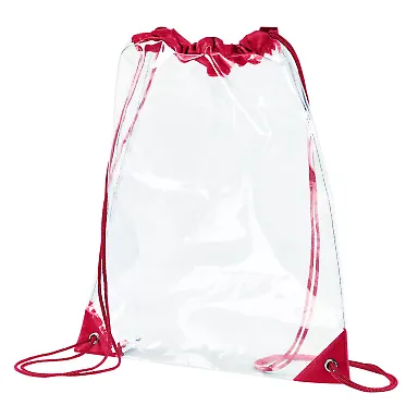 BAGedge BE253 PVC Cinch Sack in Red front view