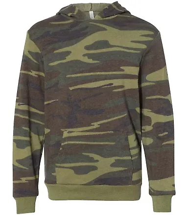 Alternative Apparel K9595 Youth Challenger Hooded  Camo front view