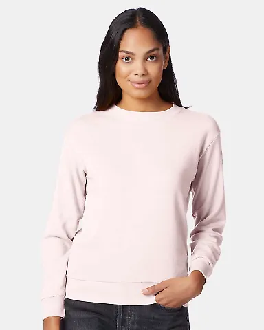 Alternative Apparel 9903CT Women's Washed Terry Th ROSE QUARTZ front view