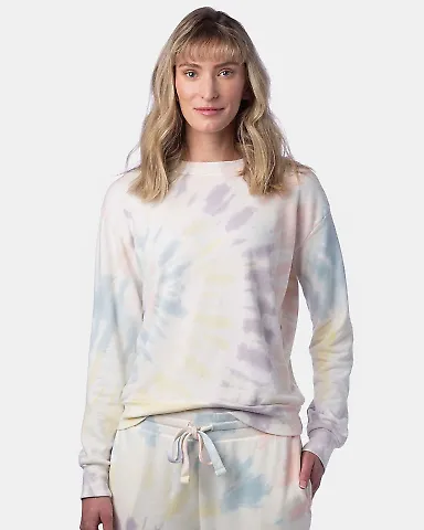 Alternative Apparel 9903CT Women's Washed Terry Th SPCT SPRL TIEDYE front view