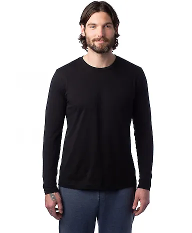 Alternative Apparel 1170 Cotton Jersey Long Sleeve BLACK front view