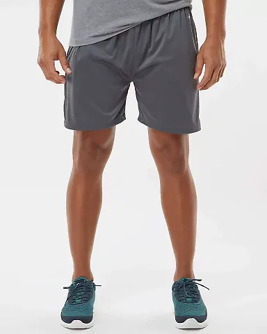 Badger Sportswear 4146 B-Core 5" Pocketed Shorts in Graphite front view