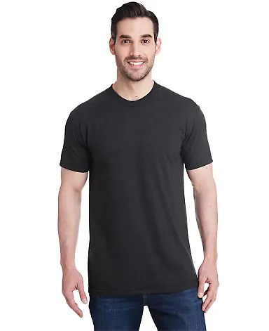 Bayside Apparel 5710 USA-Made Triblend Crew Tri Black front view