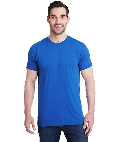 Bayside Apparel 5710 USA-Made Triblend Crew Tri Royal Blue front view