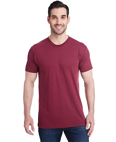 Bayside Apparel 5710 USA-Made Triblend Crew Tri Cranberry front view