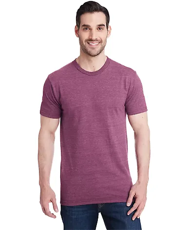 Bayside Apparel 5710 USA-Made Triblend Crew Tri Maroon front view
