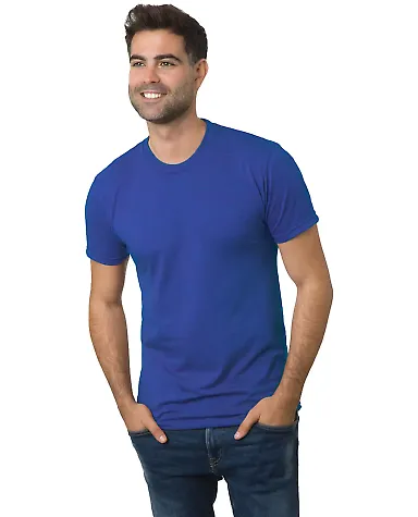 Bayside Apparel 9570 Triblend Tee Tri Royal Blue front view