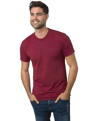 Bayside Apparel 9570 Triblend Tee Tri Burgundy front view