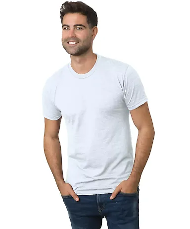 Bayside Apparel 9570 Triblend Tee Solid White front view