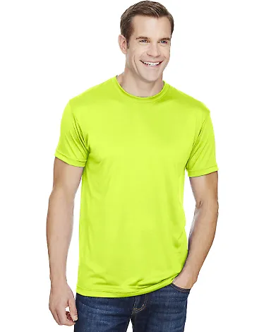 Bayside Apparel 5300 USA-Made Performance T-Shirt Lime Green front view