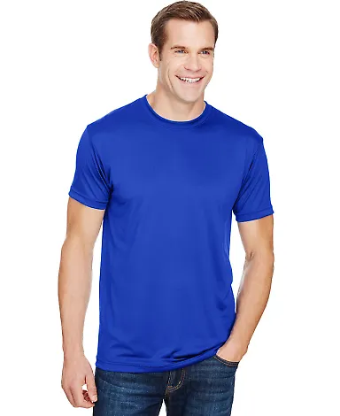 Bayside Apparel 5300 USA-Made Performance T-Shirt Royal Blue front view