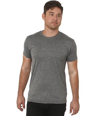 Bayside Apparel 5300 USA-Made Performance T-Shirt Cationic Charcoal front view
