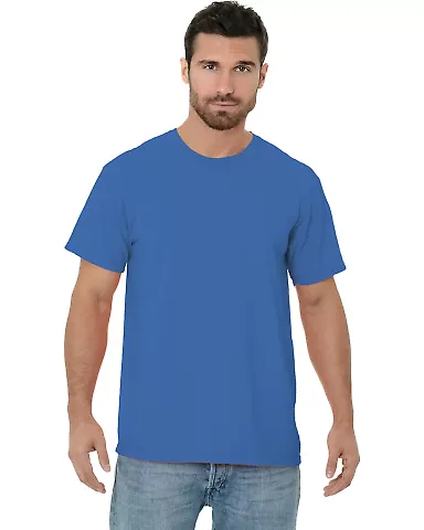 Bayside Apparel 9515 Garment Dyed Crew T-Shirt Flo Blue front view
