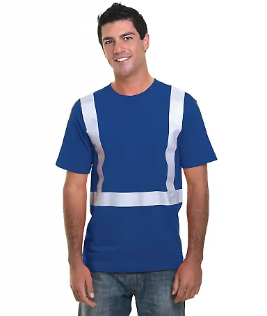 Bayside Apparel 3755 USA-Made Hi-Visibility Perfor in Royal blue front view