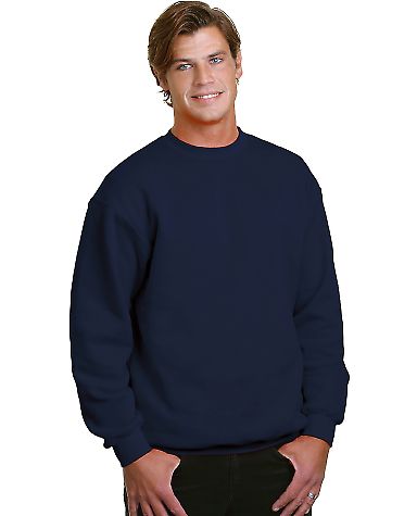 Bayside Apparel 2105 Union Crewneck Sweatshirt in Navy front view