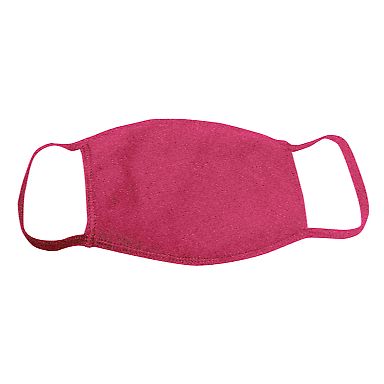 Bayside Apparel 1900 USA-Made 100% Cotton Face Mas in Heather red front view
