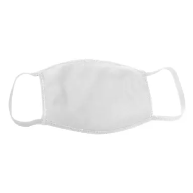 Bayside Apparel 9100 100% Cotton Face Mask White front view