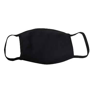 Bayside Apparel 9100 100% Cotton Face Mask Black front view