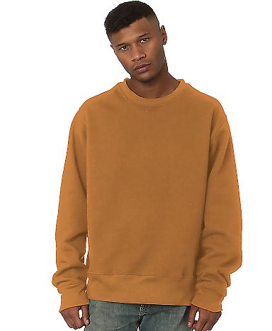 Bayside Apparel 4025 USA-Made Super Heavy Ovesized in Caramel brown front view