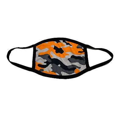 Bayside Apparel 1935 USA-Made 100% Cotton Camo Fac Orange Camo front view