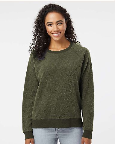 Boxercraft K01 Women's Fleece Out Pullover in Olive front view