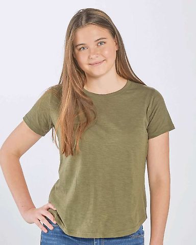 Boxercraft T67 Women's Cut-It-Out T-Shirt in Olive front view