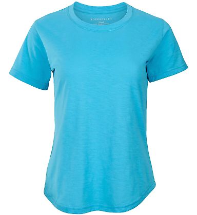 Boxercraft T67 Women's Cut-It-Out T-Shirt in Pacific blue front view
