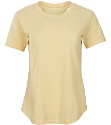 Boxercraft T67 Women's Cut-It-Out T-Shirt in Daffodil front view