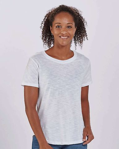 Boxercraft T67 Women's Cut-It-Out T-Shirt in White front view