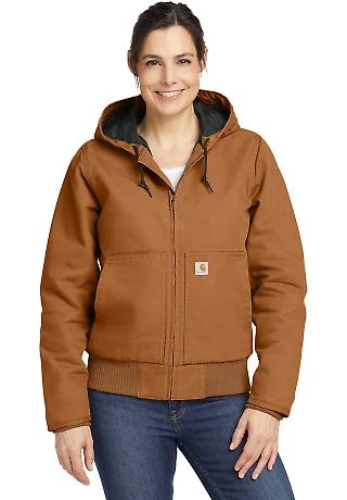 CARHARTT 104053 Carhartt   Women's Washed Duck Act in Carhartt brown front view