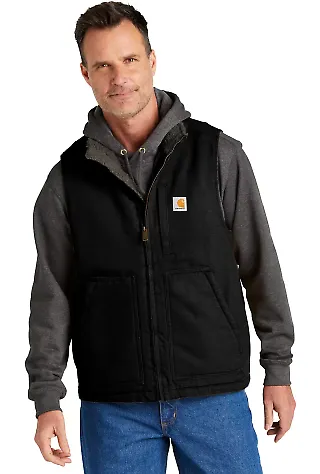 CARHARTT CT104277 Carhartt   Sherpa-Lined Mock Nec Black front view