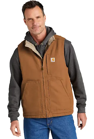 CARHARTT CT104277 Carhartt   Sherpa-Lined Mock Nec CarharttBr front view