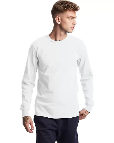 Champion Clothing T453 Heritage Long Sleeve T-Shir White front view