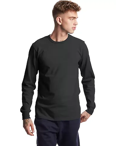 Champion Clothing T453 Heritage Long Sleeve T-Shir Black front view