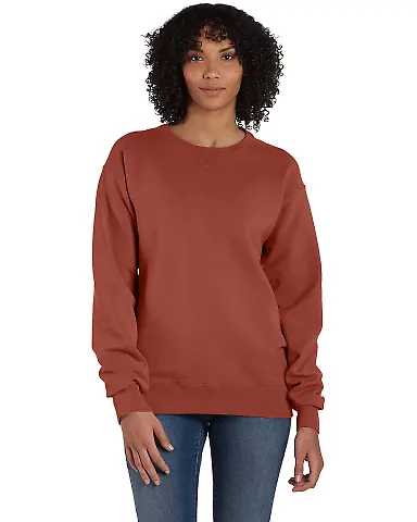 Comfort Wash GDH400 Garment Dyed Unisex Crewneck S in Nantucket red front view