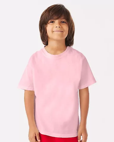 Comfort Wash GDH175 Garment Dyed Youth Short Sleev in Cotton candy front view