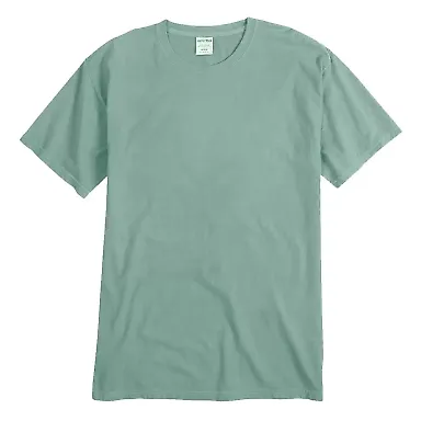 Comfort Wash CW100 Garment-Dyed Tearaway T-Shirt in Cypress green front view