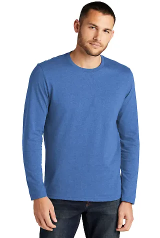District Clothing DT8003 District   Re-Tee   Long  BlueHthr front view