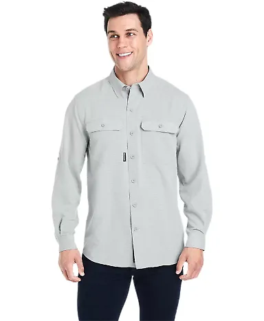 DRI DUCK 4441 Crossroad Woven Shirt Grey front view