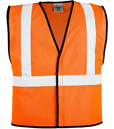 ML Kishigo 1571-1572 Hook & Loop Mesh Vest Orange front view