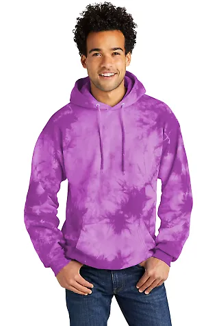 Port & Company PC144    Crystal Tie-Dye Pullover H Purple front view