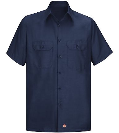 Red Kap SY60    Short Sleeve Solid Ripstop Shirt Navy front view