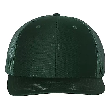 Richardson Hats 112 Adjustable Snapback Trucker Ca in Dark green front view