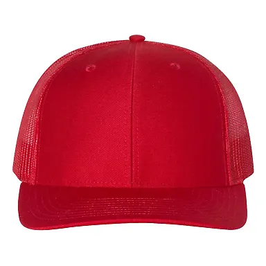 Richardson Hats 112 Adjustable Snapback Trucker Ca in Red front view