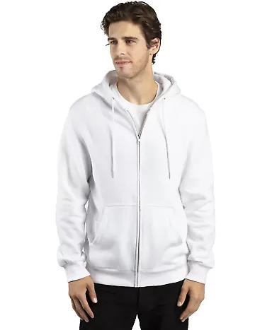 Threadfast Apparel 320Z Unisex Ultimate Fleece Ful WHITE front view