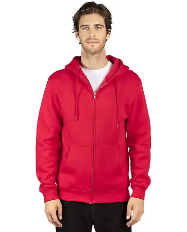 Threadfast Apparel 320Z Unisex Ultimate Fleece Ful RED front view