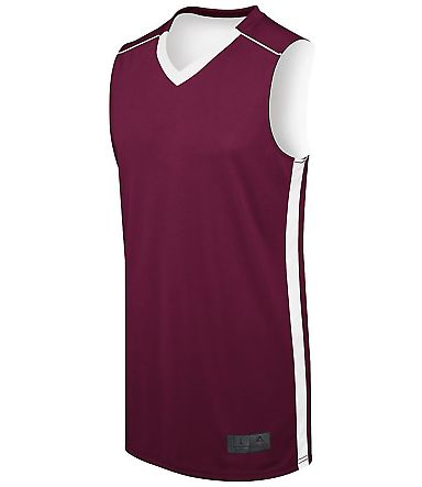 Augusta Sportswear 332400 Competition Reversible J in Maroon/ white front view