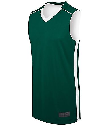 Augusta Sportswear 332401 Youth Competition Revers in Forest/ white front view