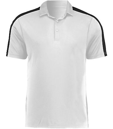 Augusta Sportswear 5028 Two-Tone Vital Polo in White/ black front view