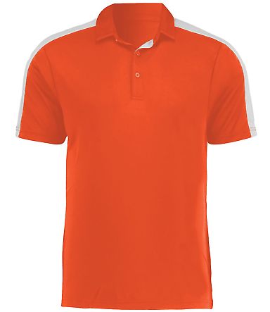 Augusta Sportswear 5028 Two-Tone Vital Polo in Orange/ white front view